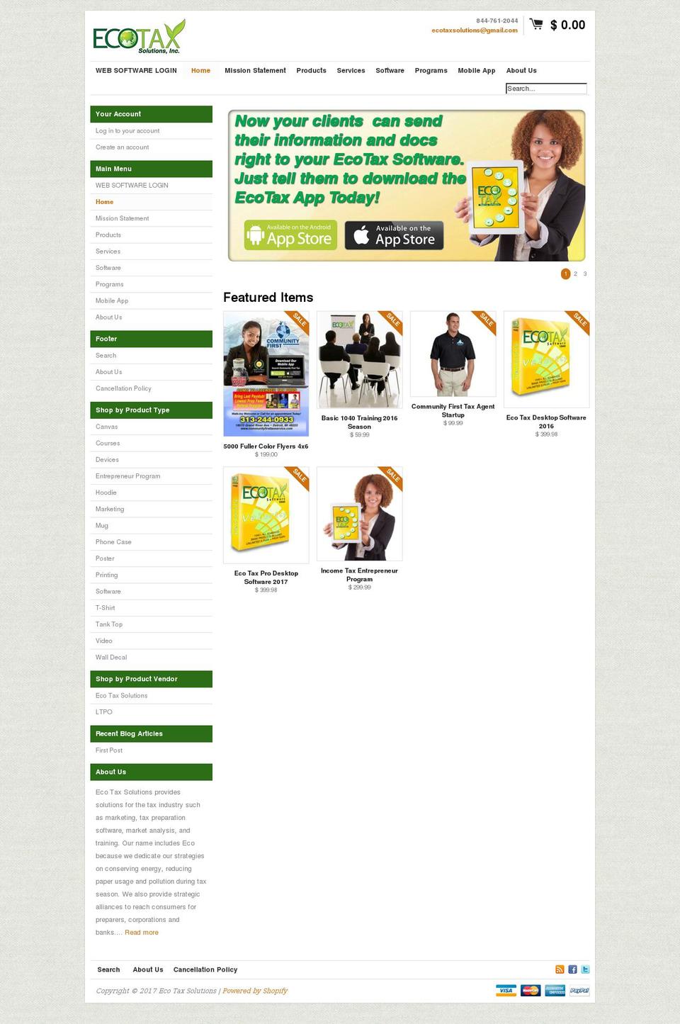 ecotaxgroup.com shopify website screenshot