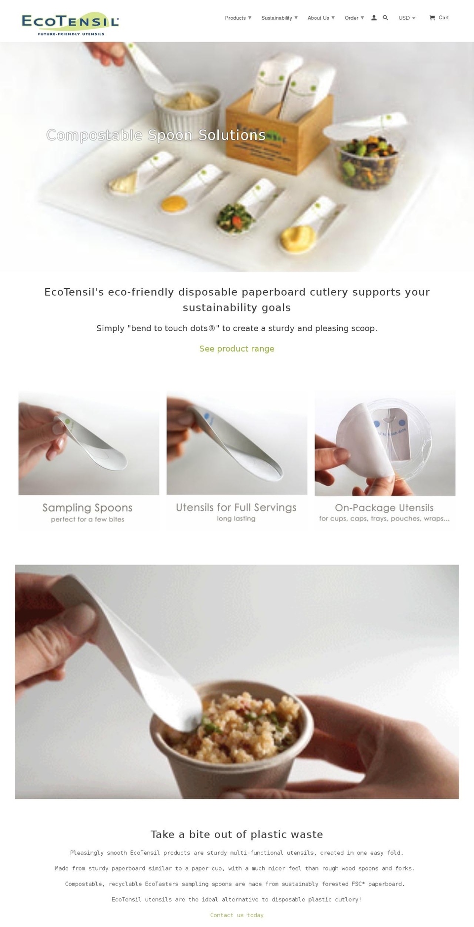 ecotensil.com shopify website screenshot