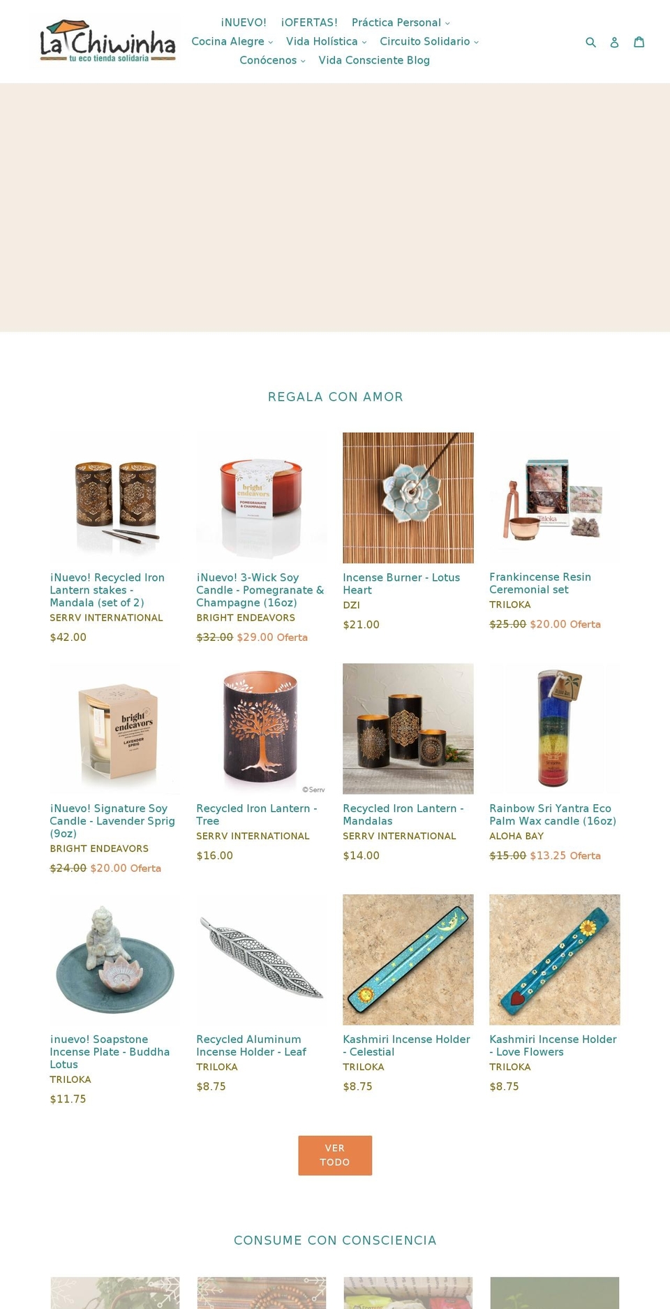 ecotiendalachiwi.com shopify website screenshot