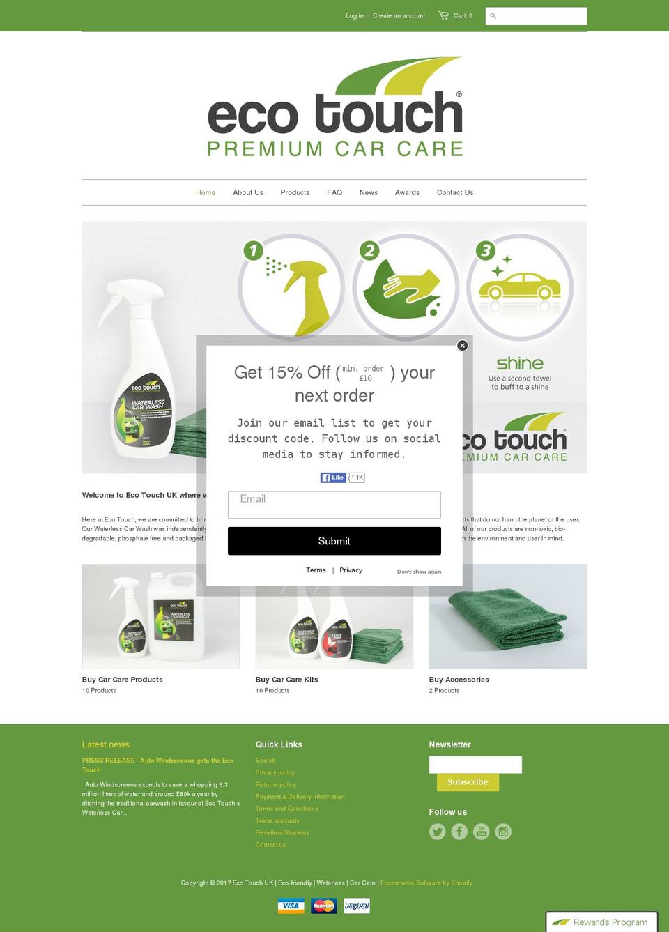 ecotouch.biz shopify website screenshot