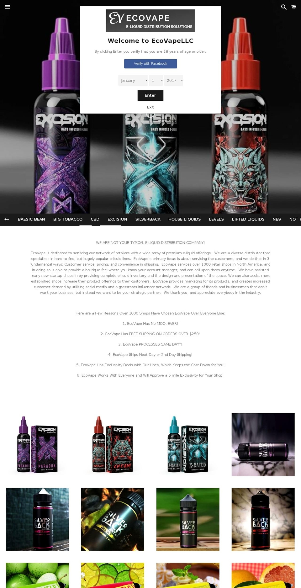 ecovaperva.com shopify website screenshot