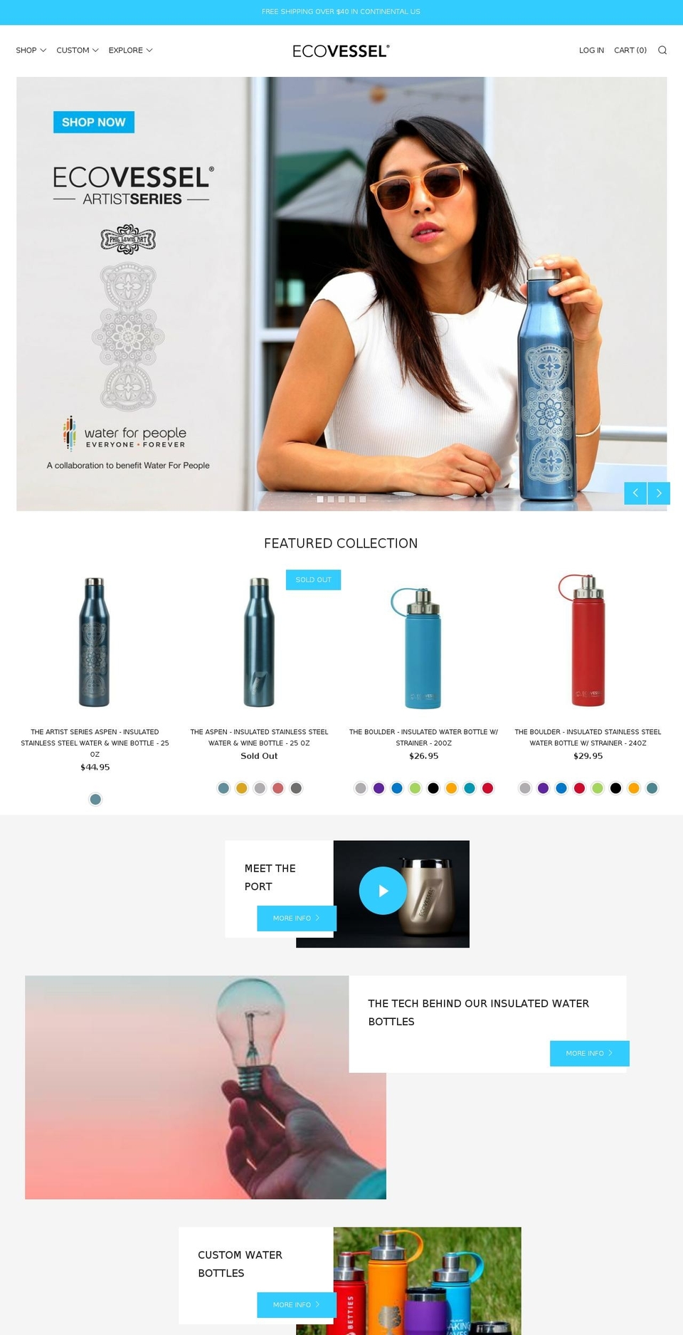 ecovessel.com — Shopify storefront screenshot