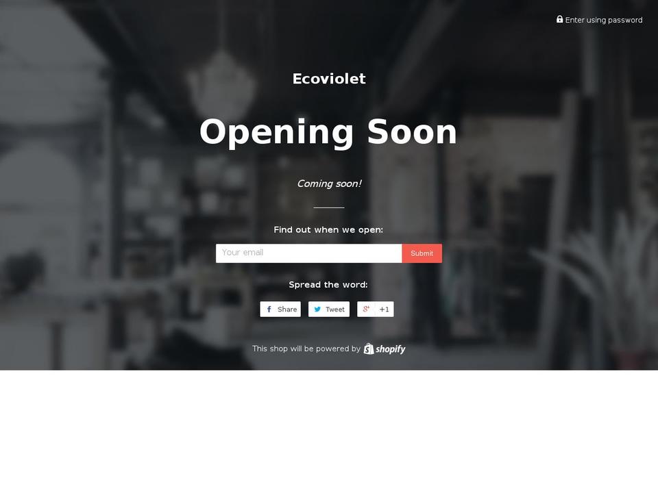 ecoviolet.com shopify website screenshot