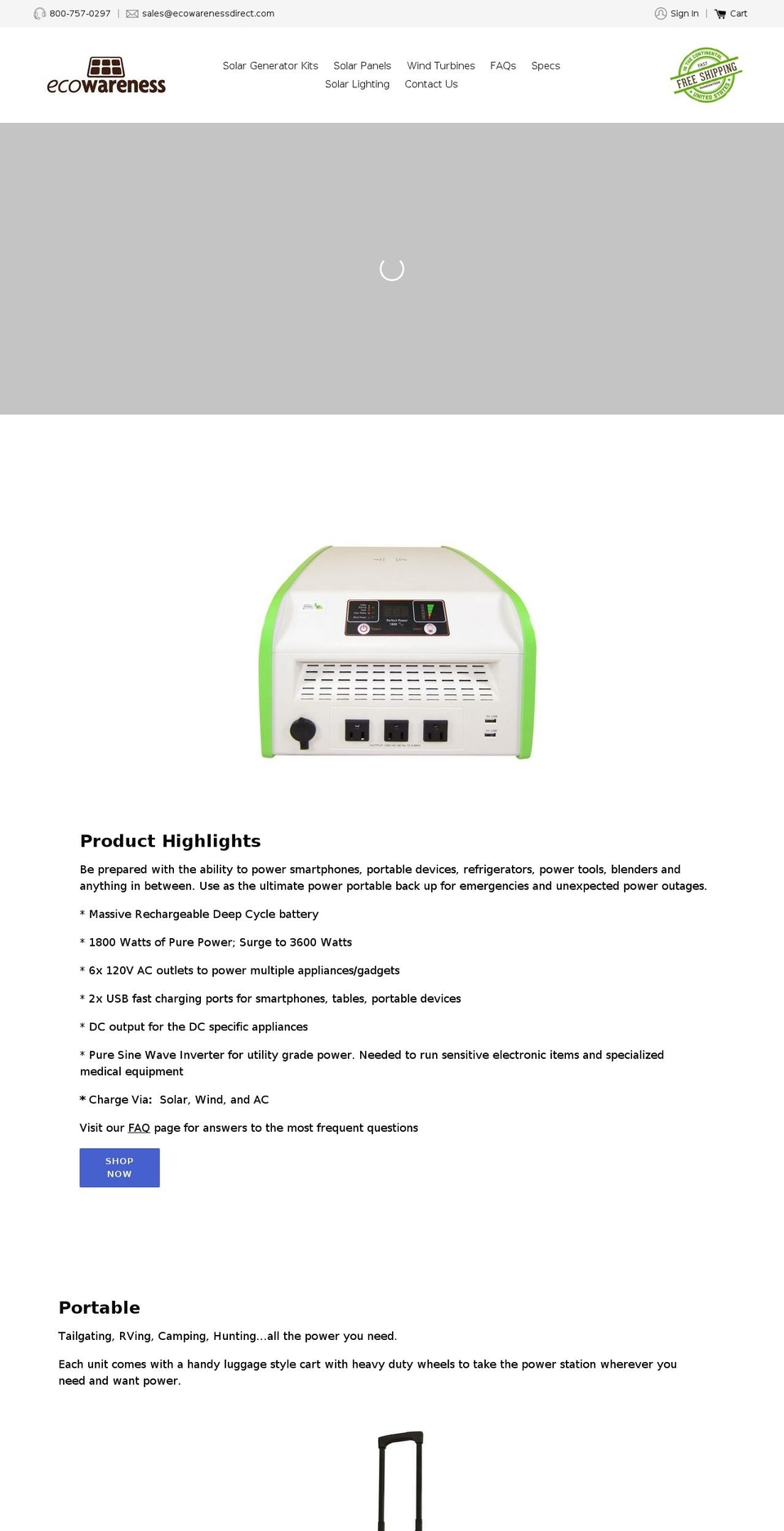 ecowarenessdirect.com shopify website screenshot