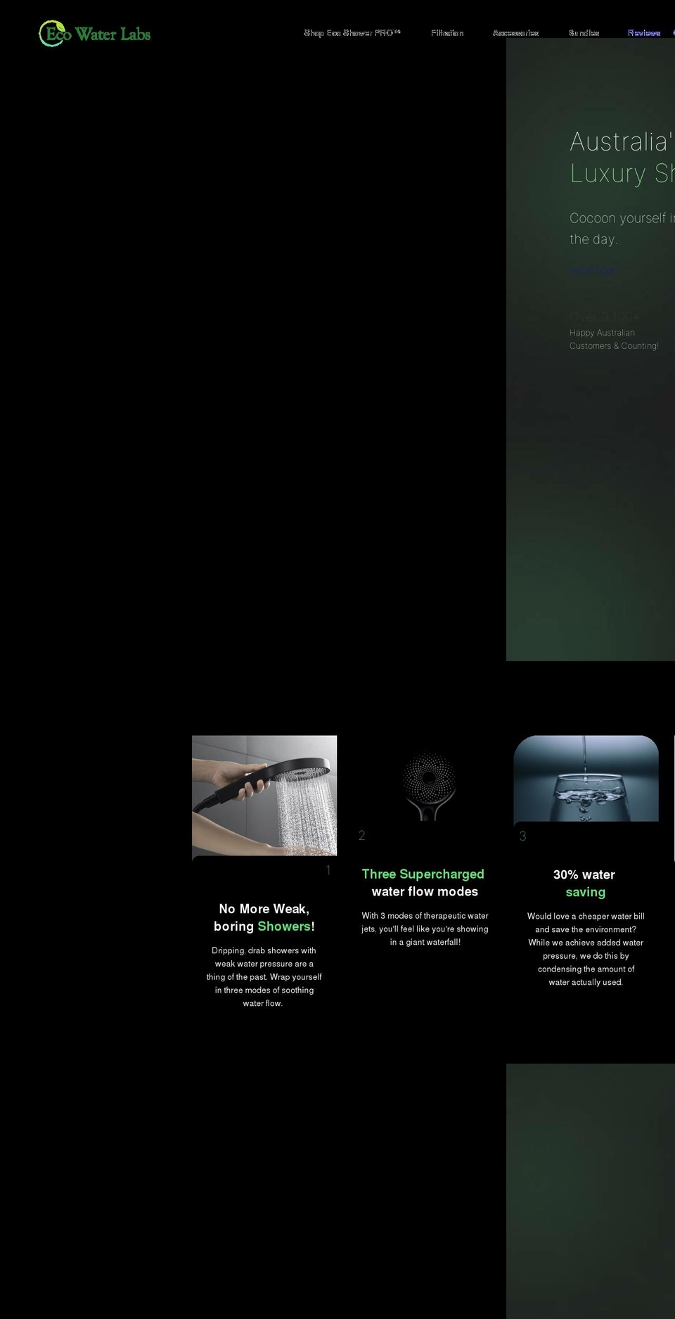 ecowaterlabs.com.au shopify website screenshot