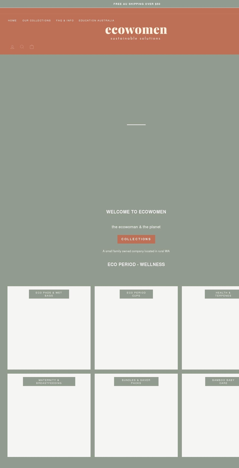 ecowomen.com.au shopify website screenshot
