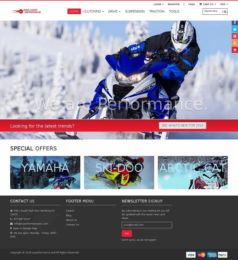 ecperformanceinc.com — Shopify storefront screenshot