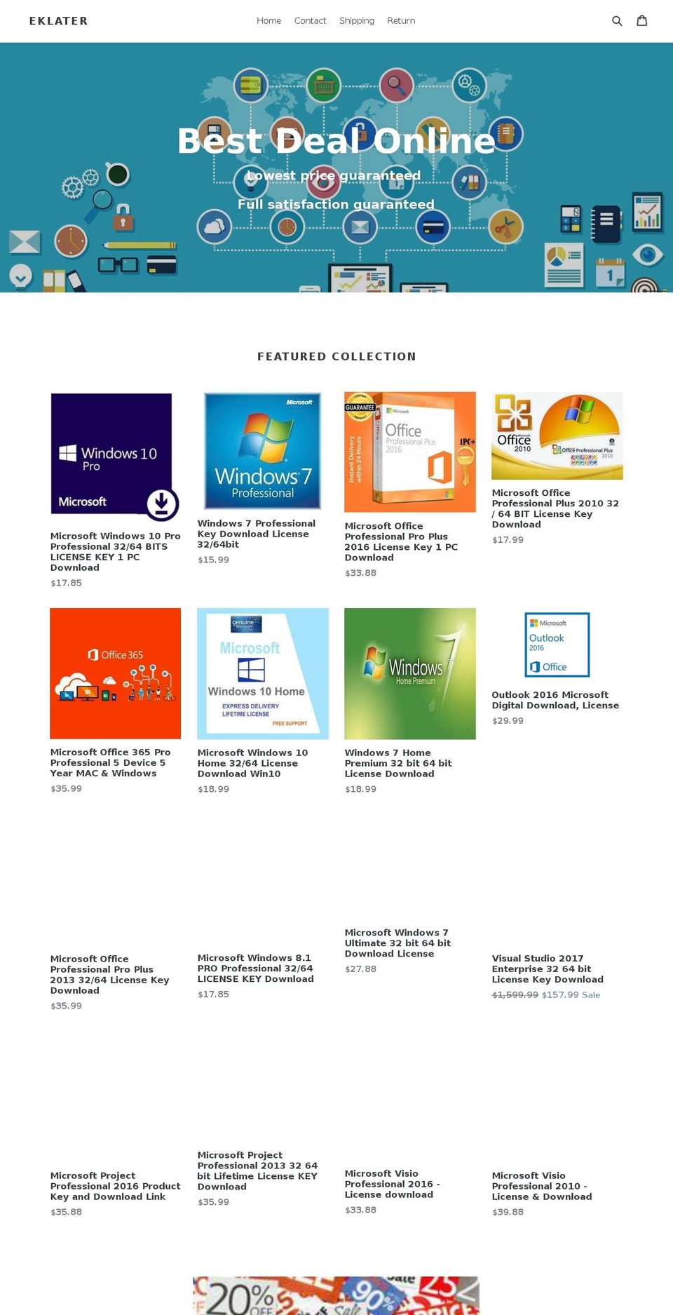 ecraterus.com — Shopify storefront screenshot