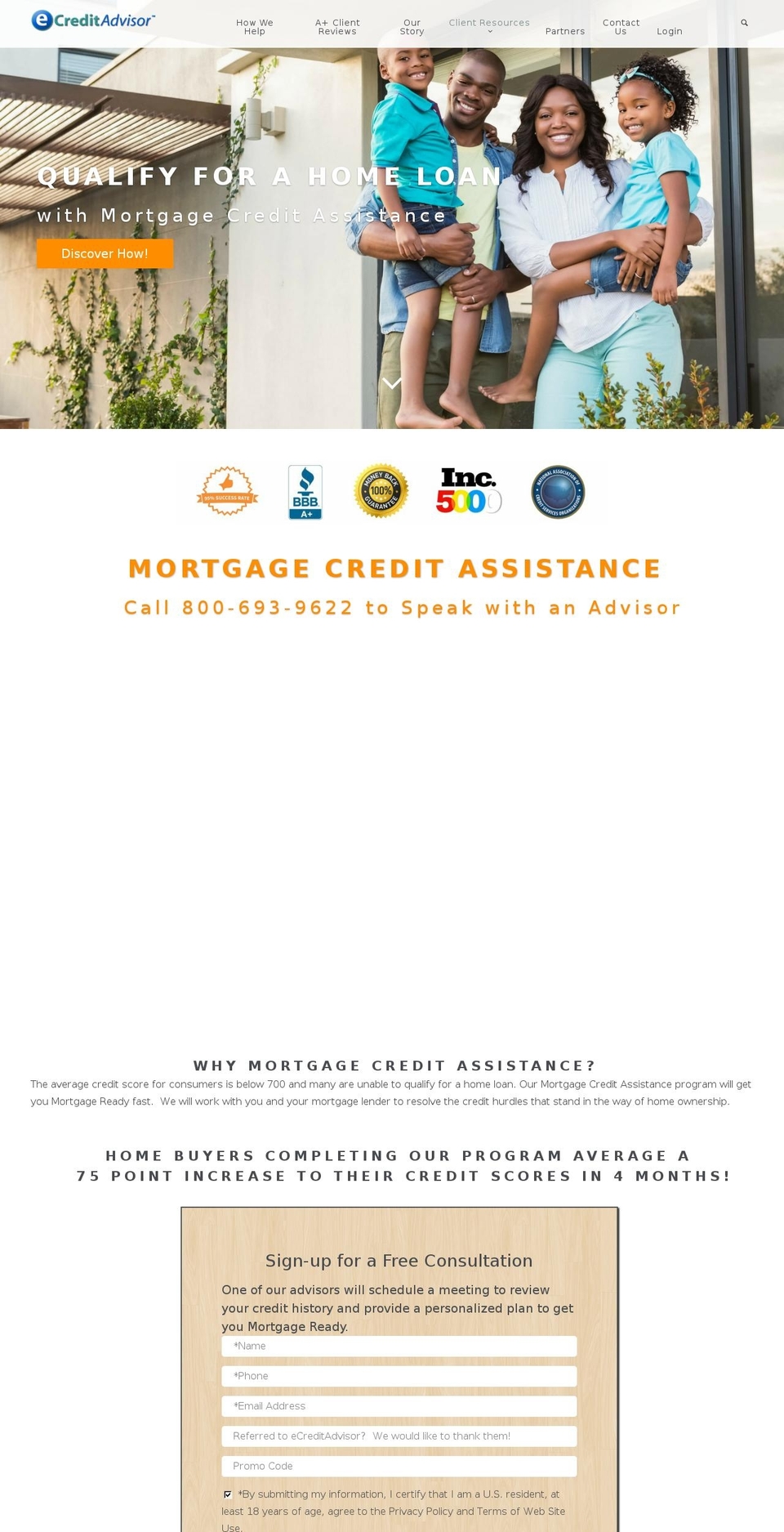 eCreditAdvisor - MORTGAGE PRODUCTION Shopify theme site example ecreditsuccess.com