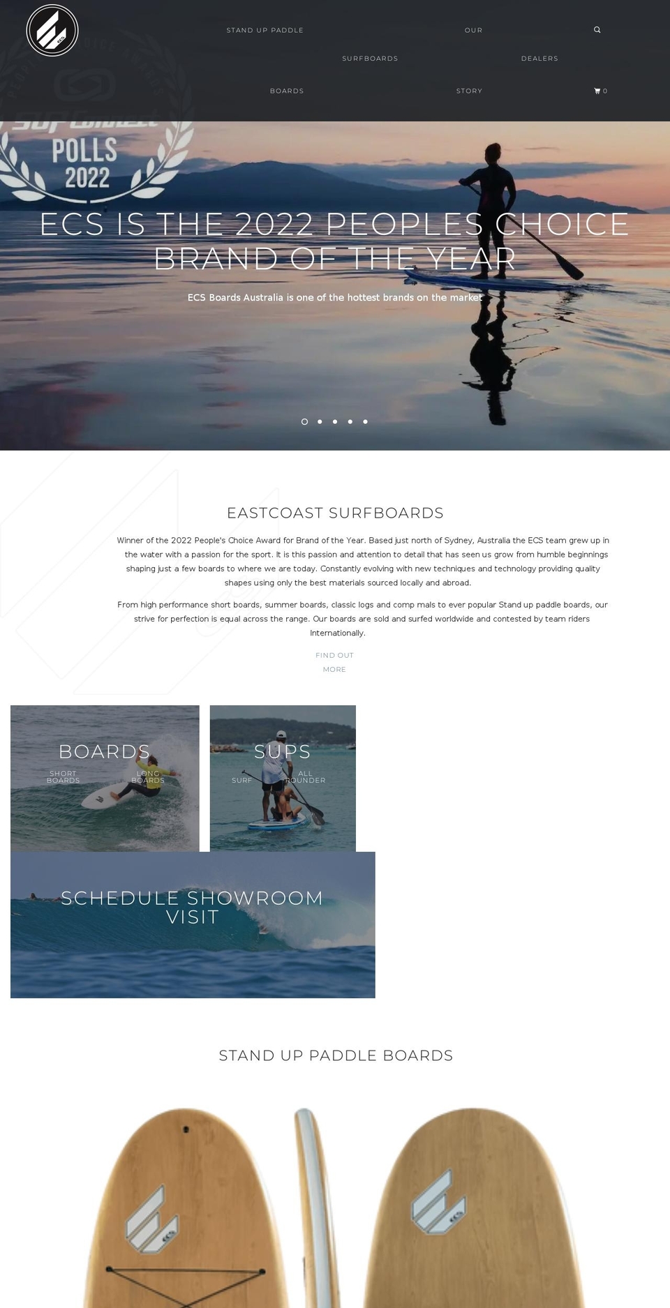 ecsboards-australia.com shopify website screenshot