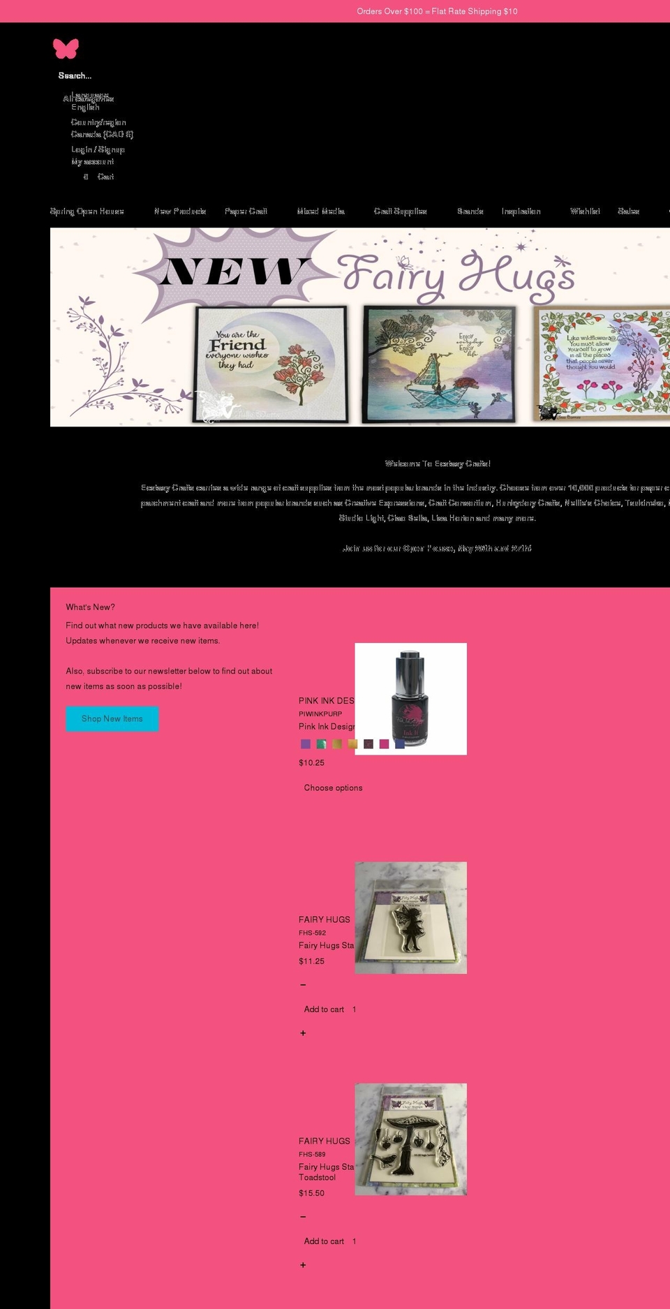 ecstasycrafts.ca shopify website screenshot