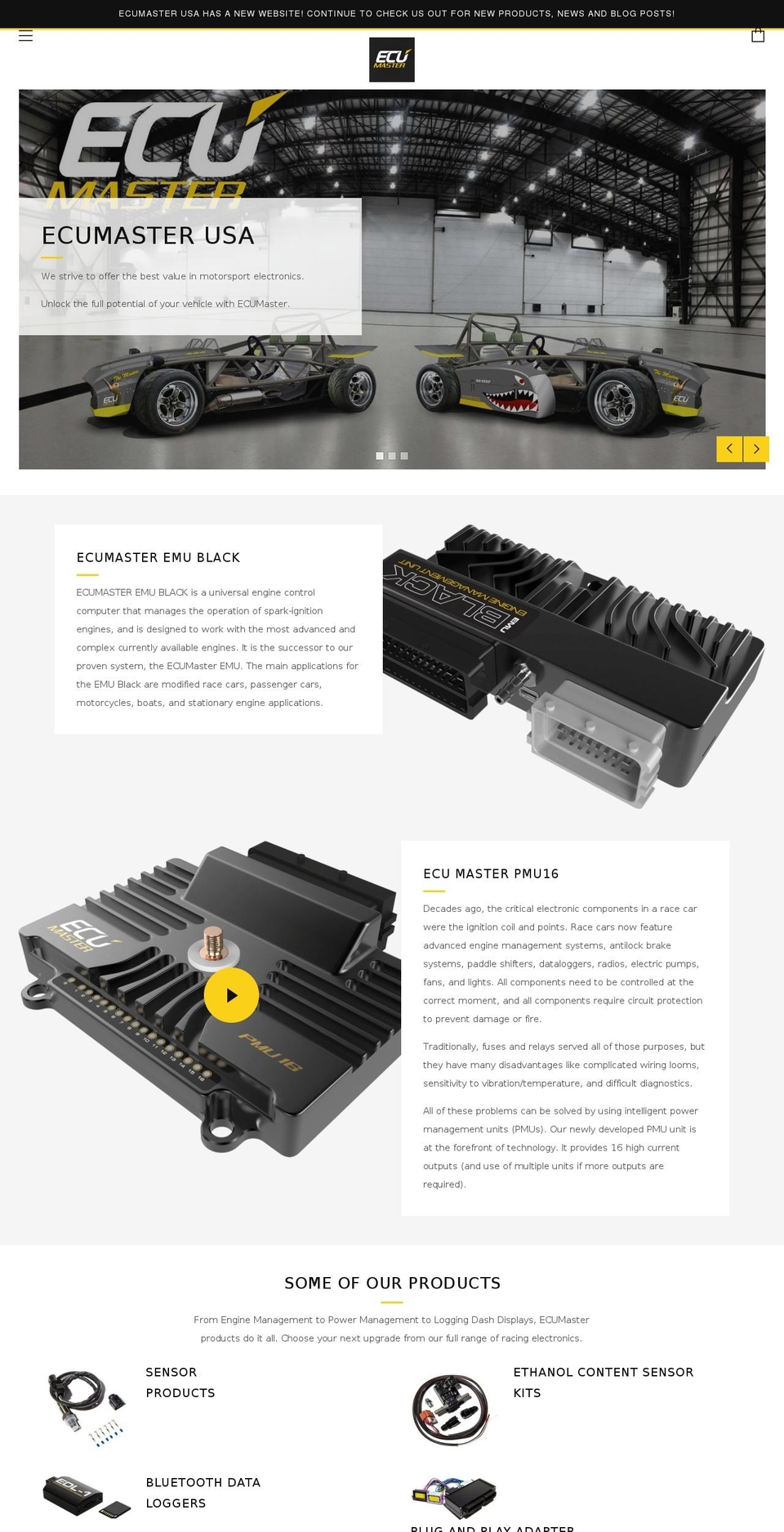 ecumasterusa.com — Shopify storefront screenshot
