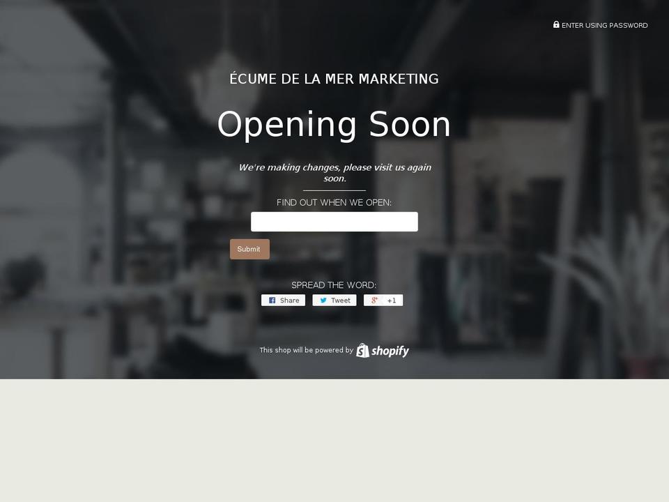 ecumedelamer.com shopify website screenshot