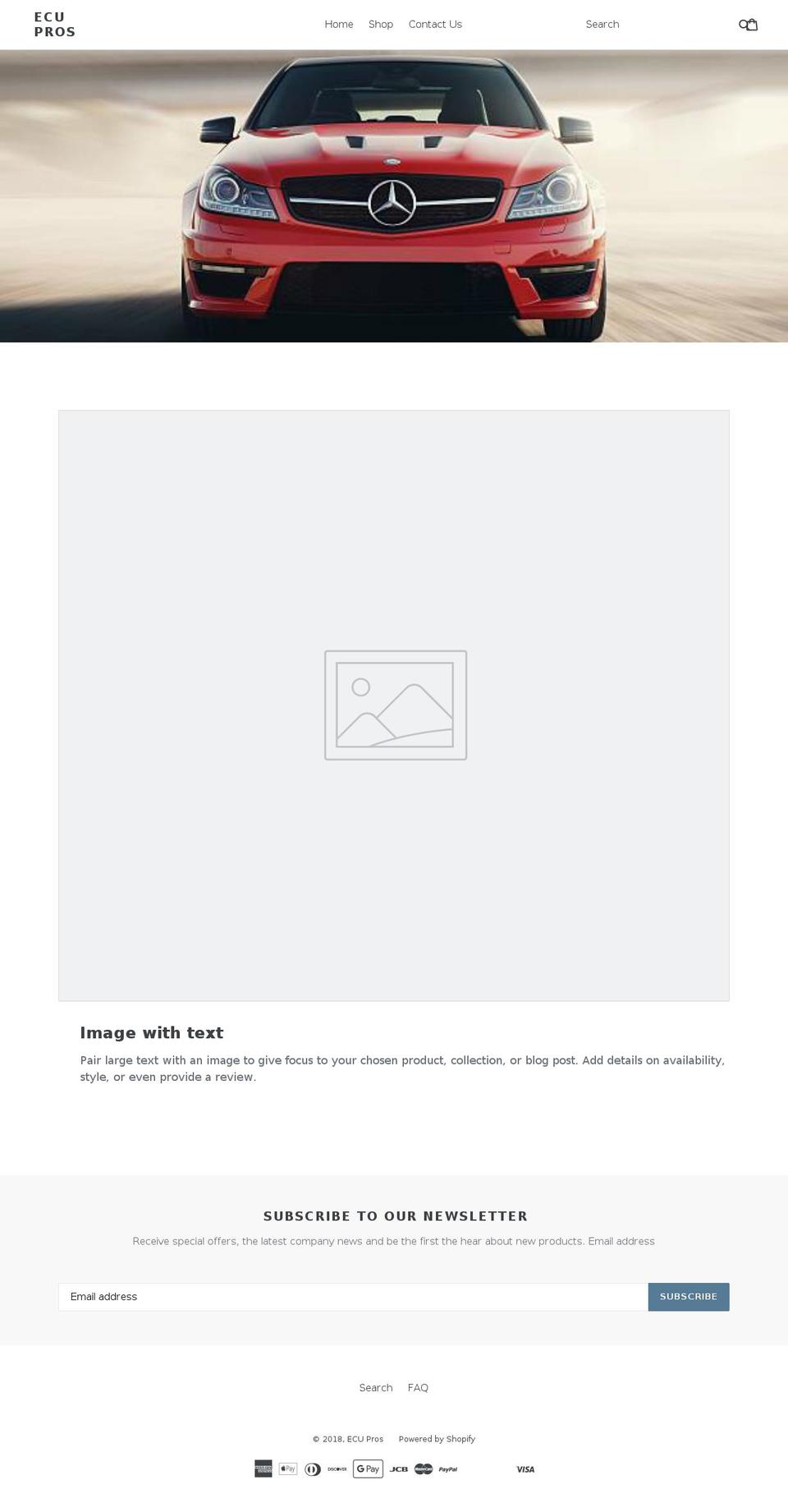 ecupros.com — Shopify storefront screenshot