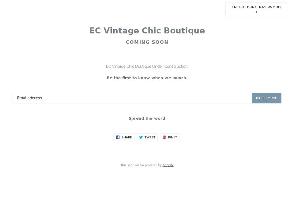 ecvintagechicboutique.com — Shopify storefront screenshot