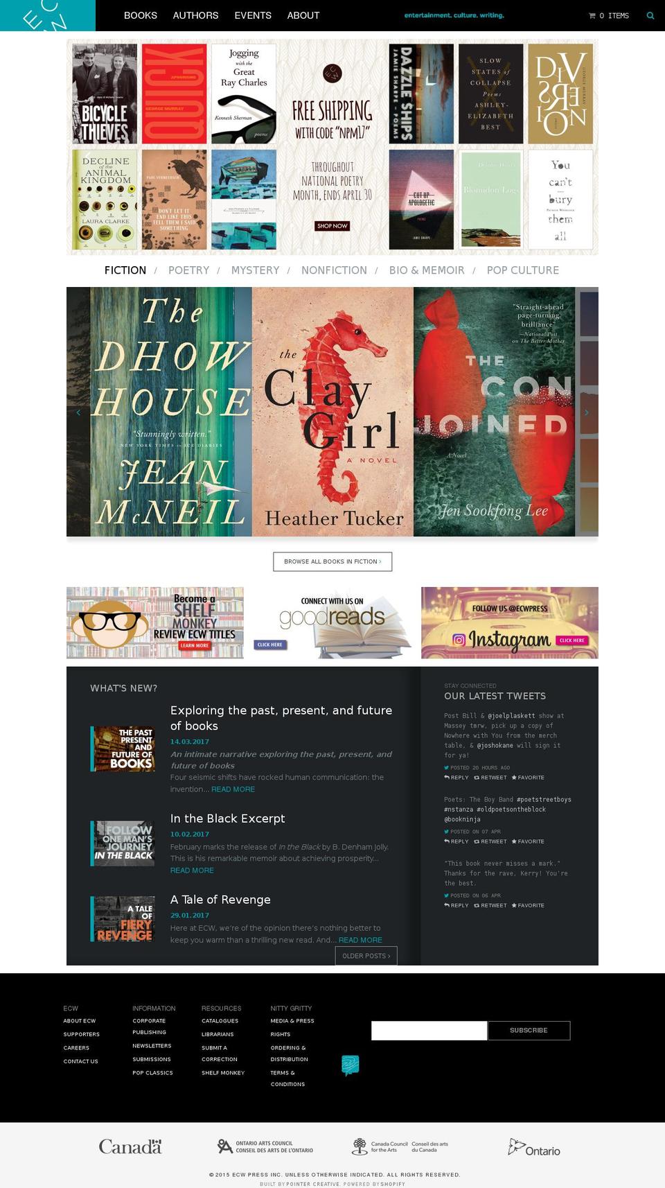 ecwpress.com shopify website screenshot
