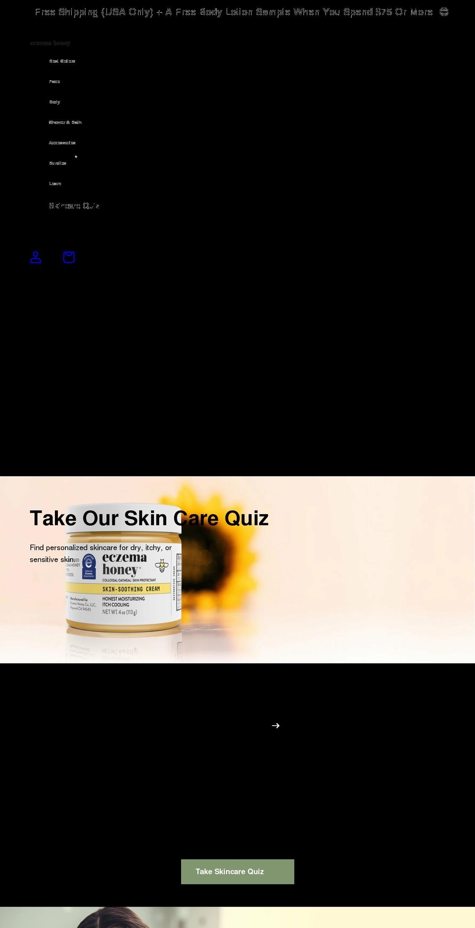 Lifebrands - Eczema Honey with Banner Sliders Shopify theme site example eczemahoneyco.com