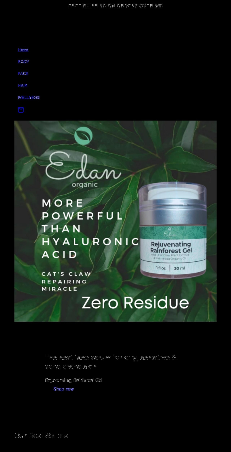 edanorganic.com shopify website screenshot