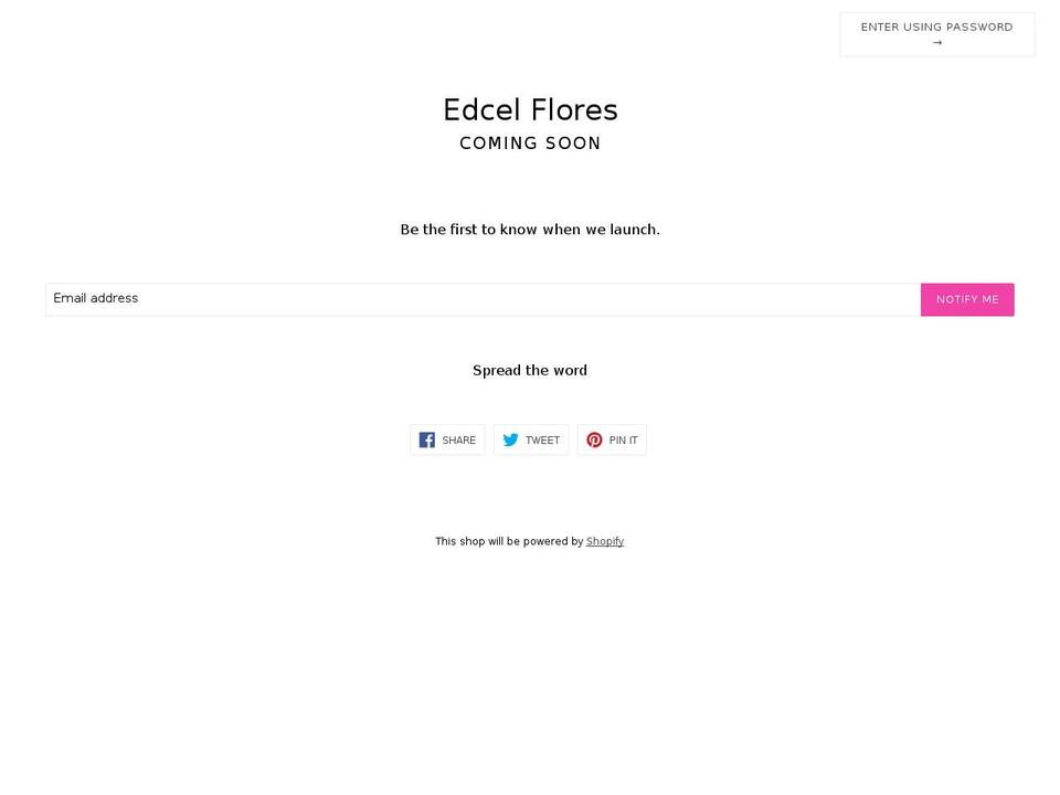 edcel-flores.myshopify.com shopify website screenshot