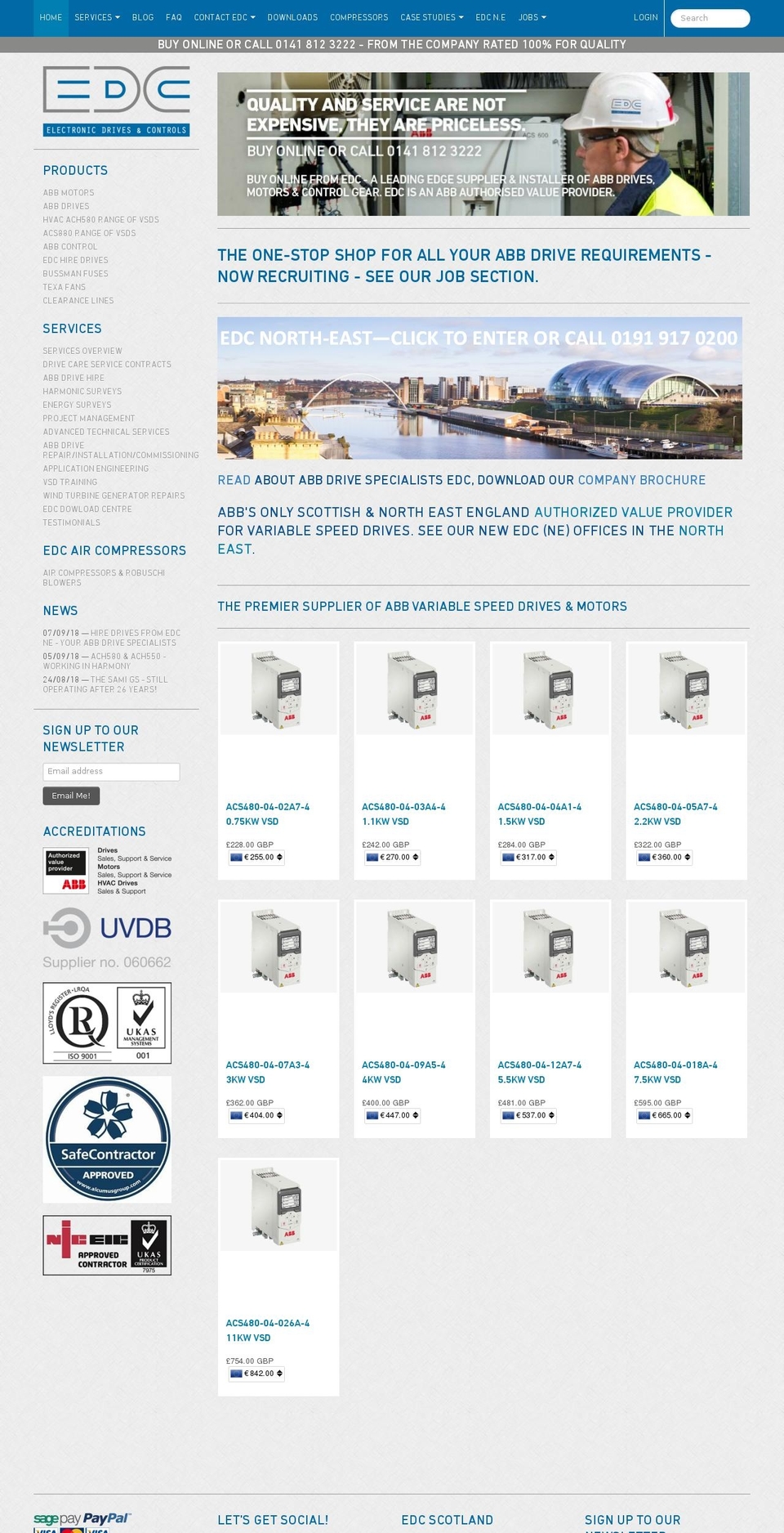 Lucid One Shopify theme site example edcscotland.com