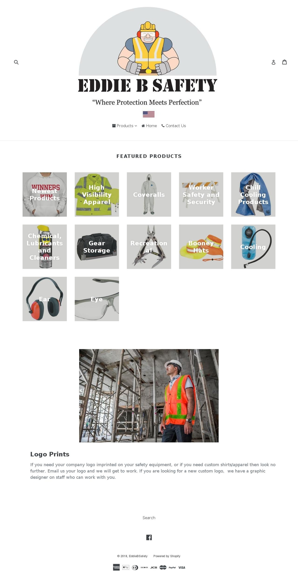 eddiebsafety.com — Shopify storefront screenshot
