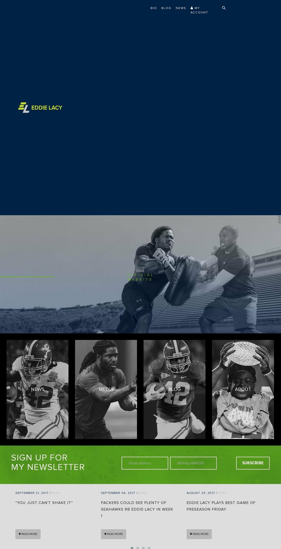 eddielacy.com — Shopify storefront screenshot