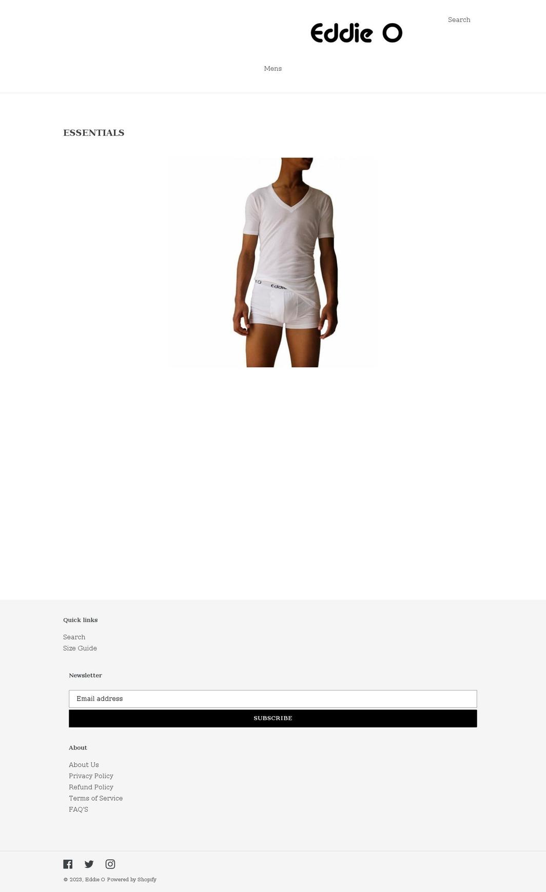 eddieo.com shopify website screenshot