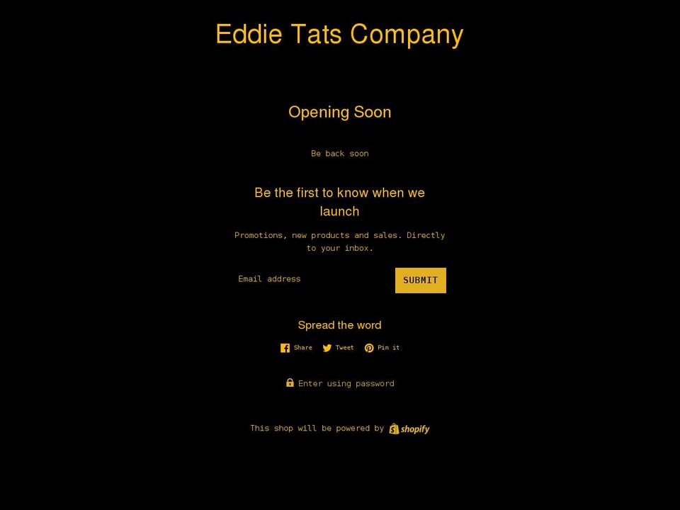 eddietatscompany.com shopify website screenshot