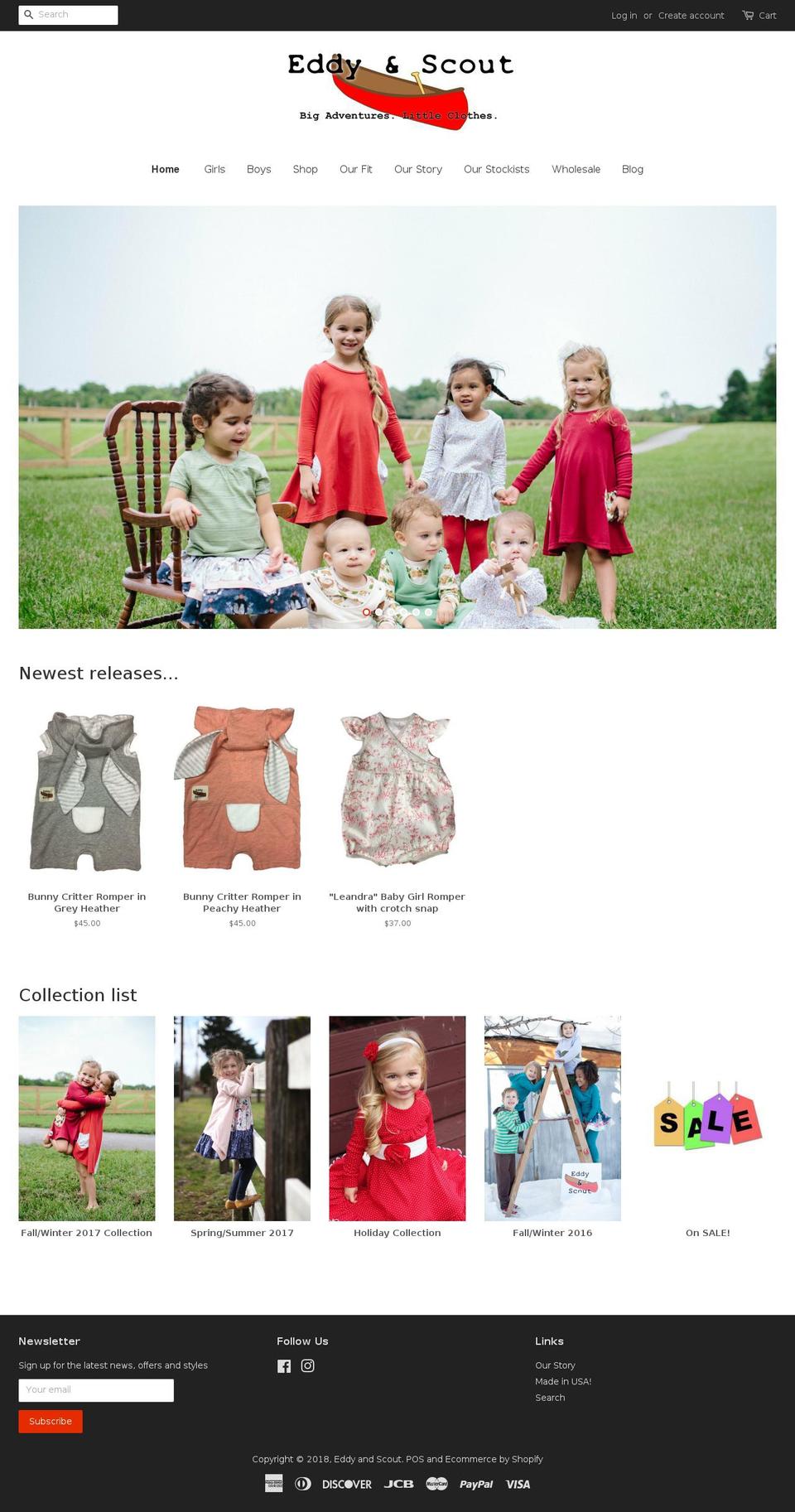 eddyandscout.com — Shopify storefront screenshot