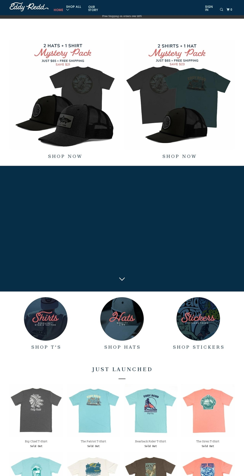 eddyredd.com shopify website screenshot
