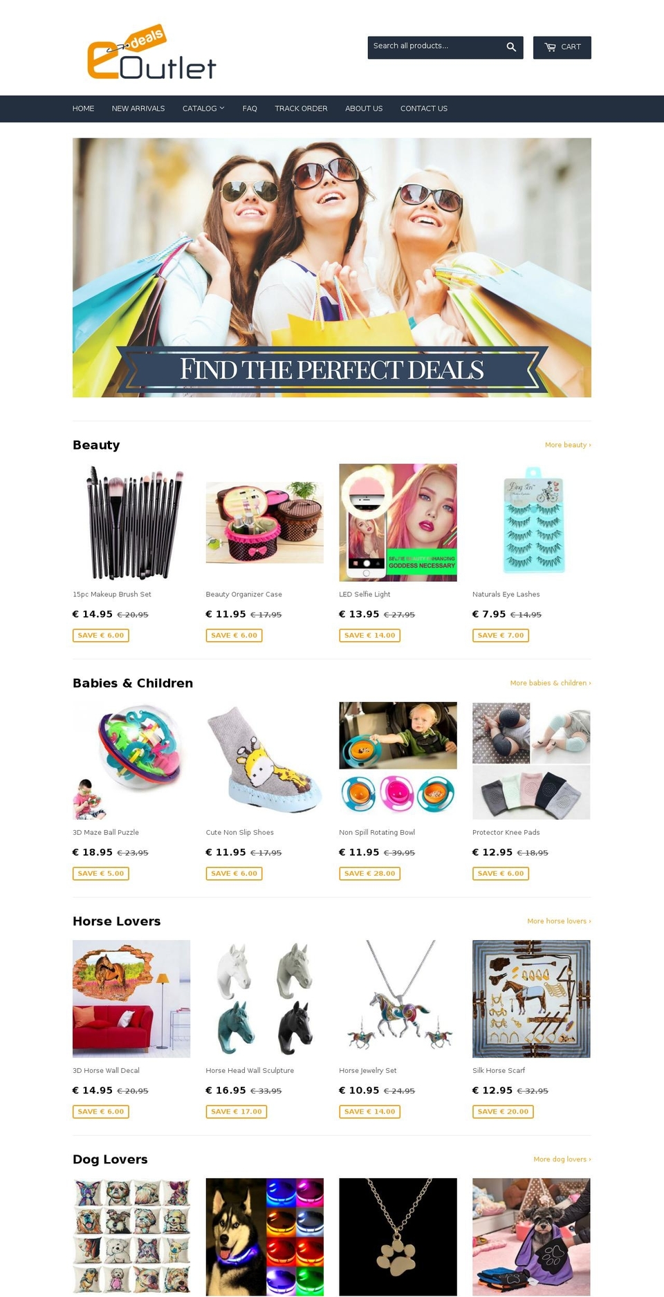 edealsoutlet.com shopify website screenshot