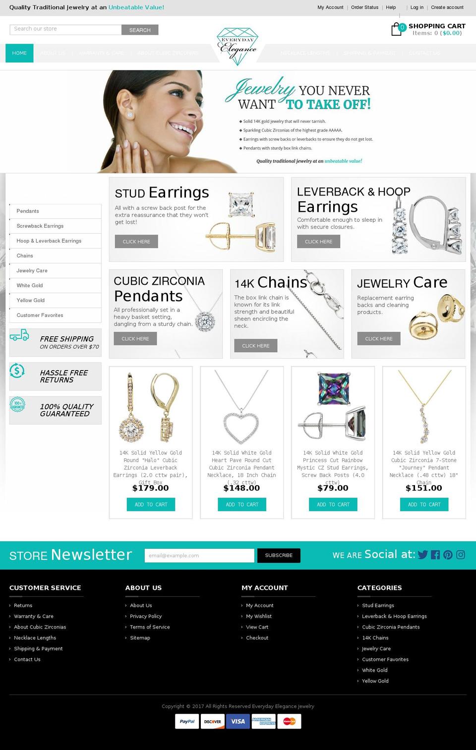 edejewelry.com shopify website screenshot