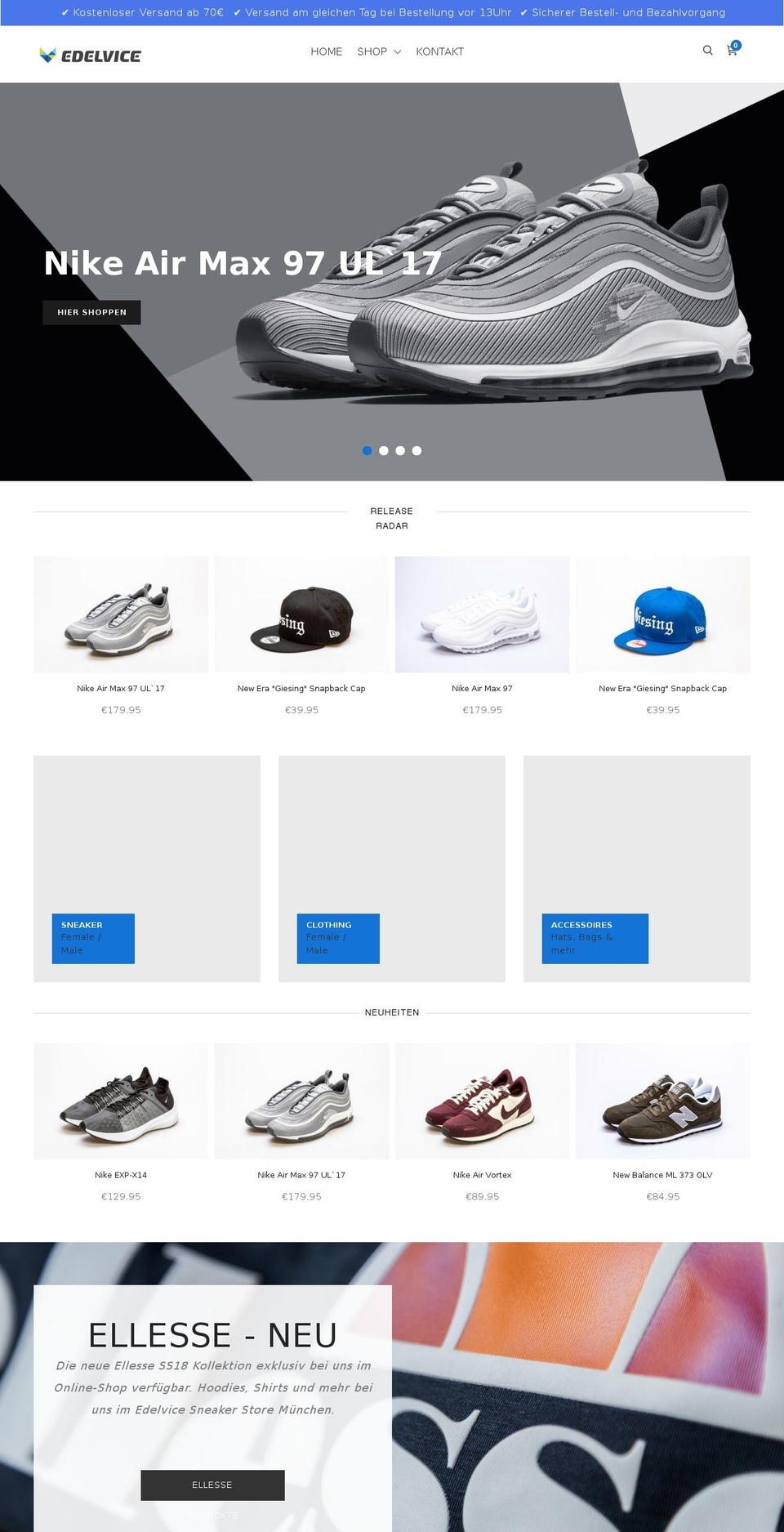 Working Discount Ninja Theme Shopify theme site example edel-vice.com