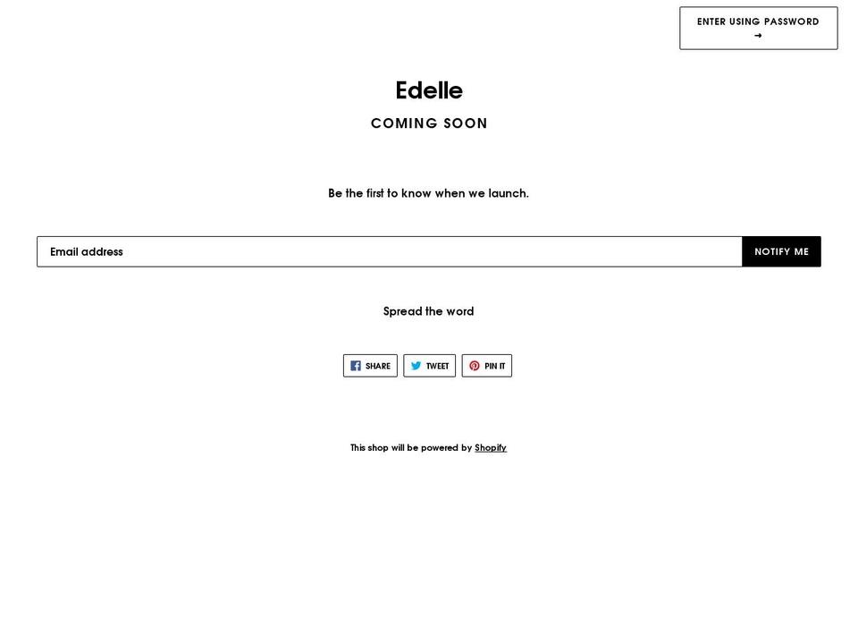 edelledesigns.com shopify website screenshot