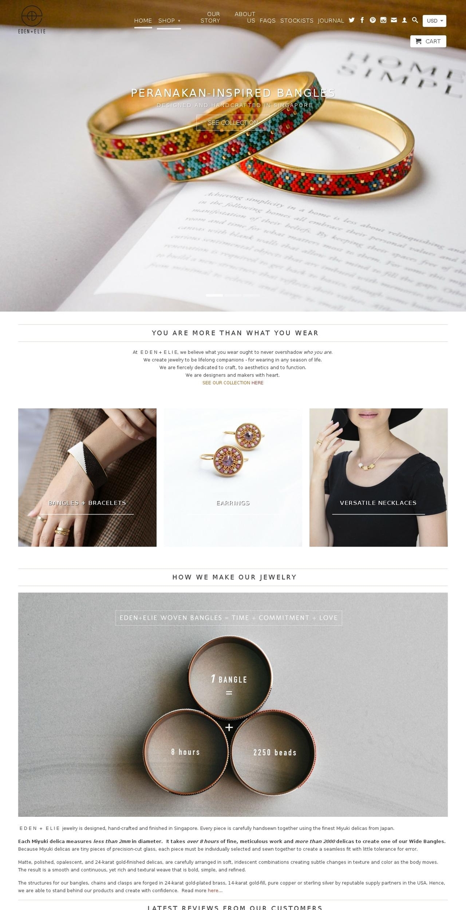 edenandelie.com shopify website screenshot