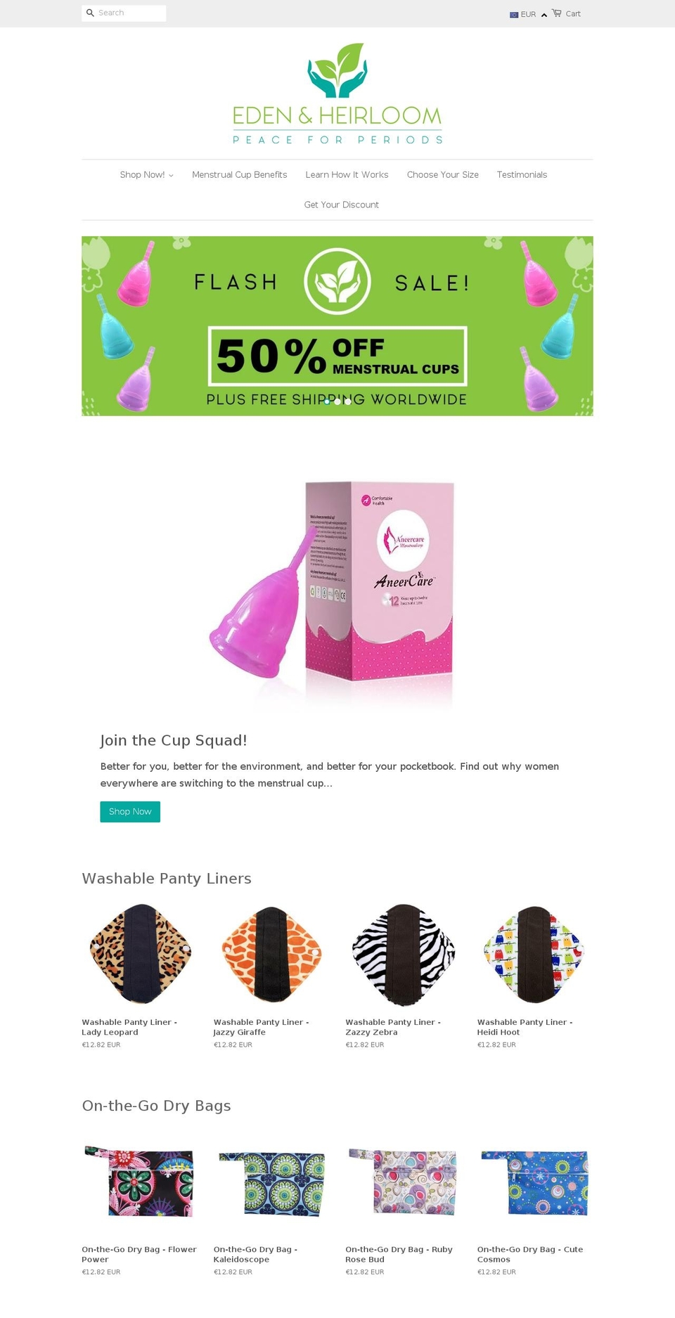 edenandheirloom.com shopify website screenshot