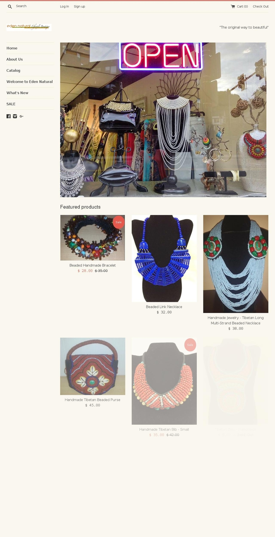 edenatural.com shopify website screenshot