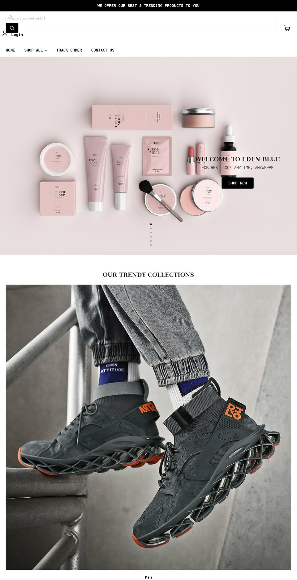 edenblue.net shopify website screenshot