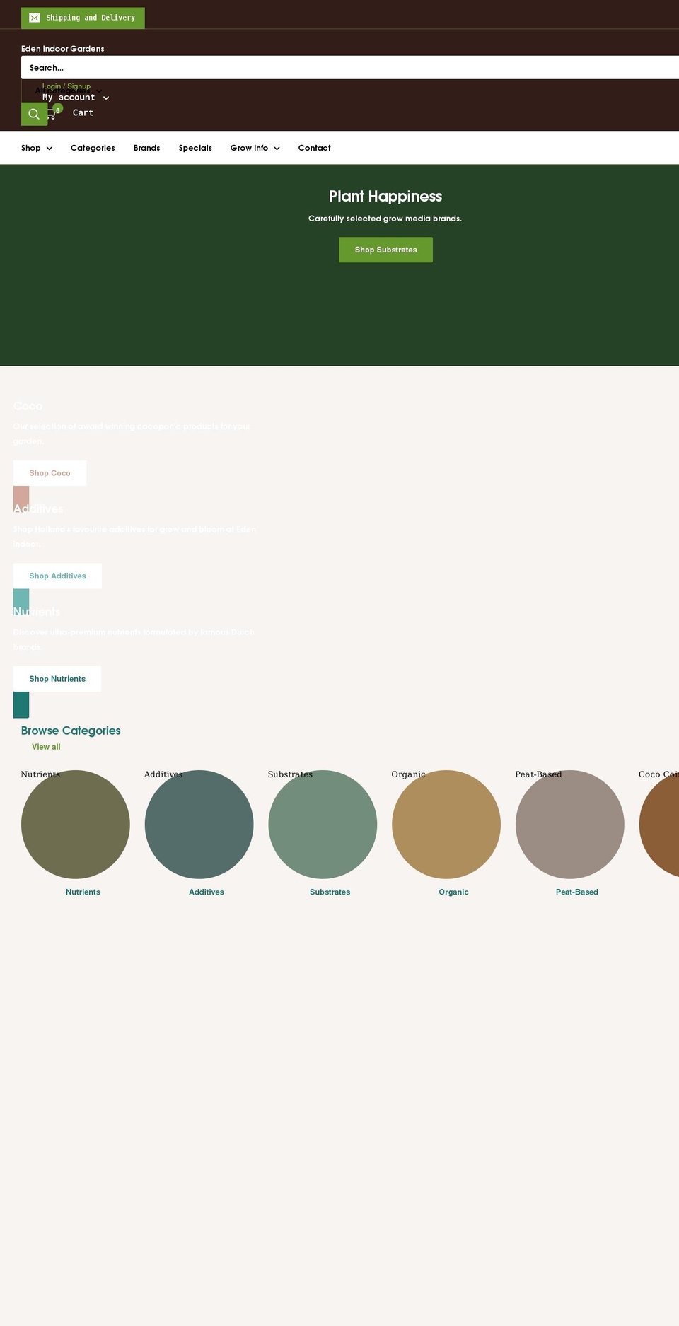 edenindoorgardens.com.au shopify website screenshot