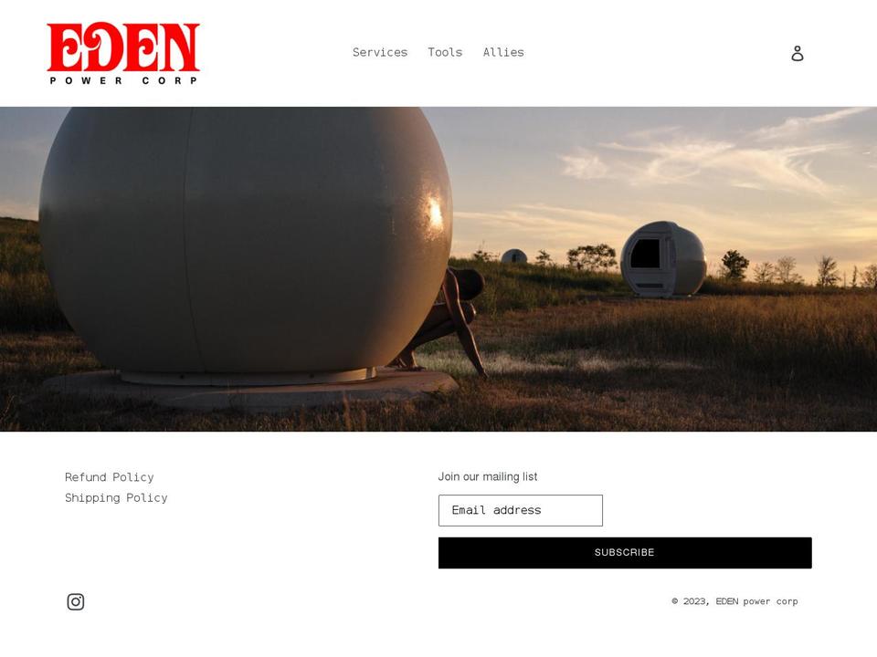 edenpowercorp.com shopify website screenshot