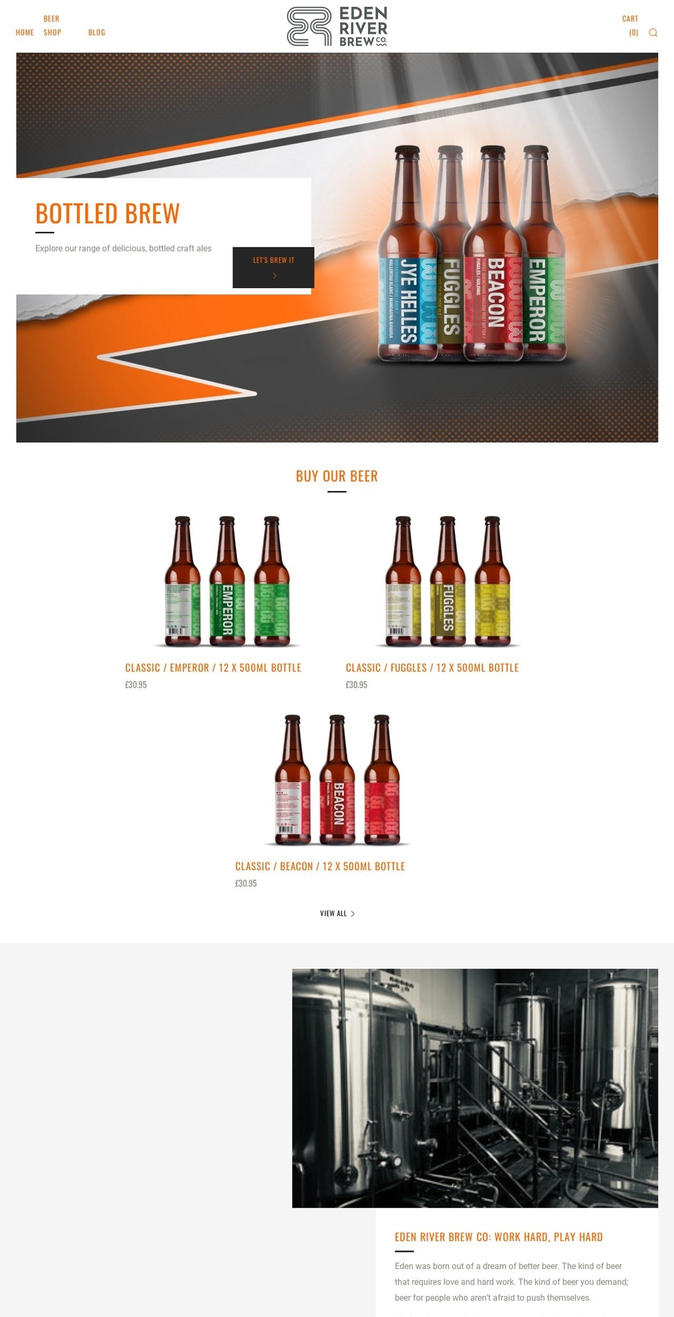 edenriverbrewco.com — Shopify storefront screenshot
