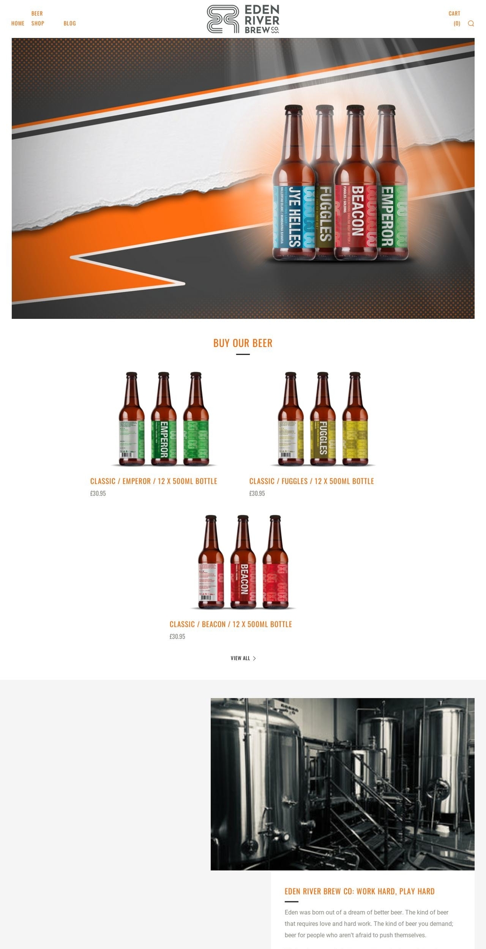 edenriverbrewco.uk shopify website screenshot