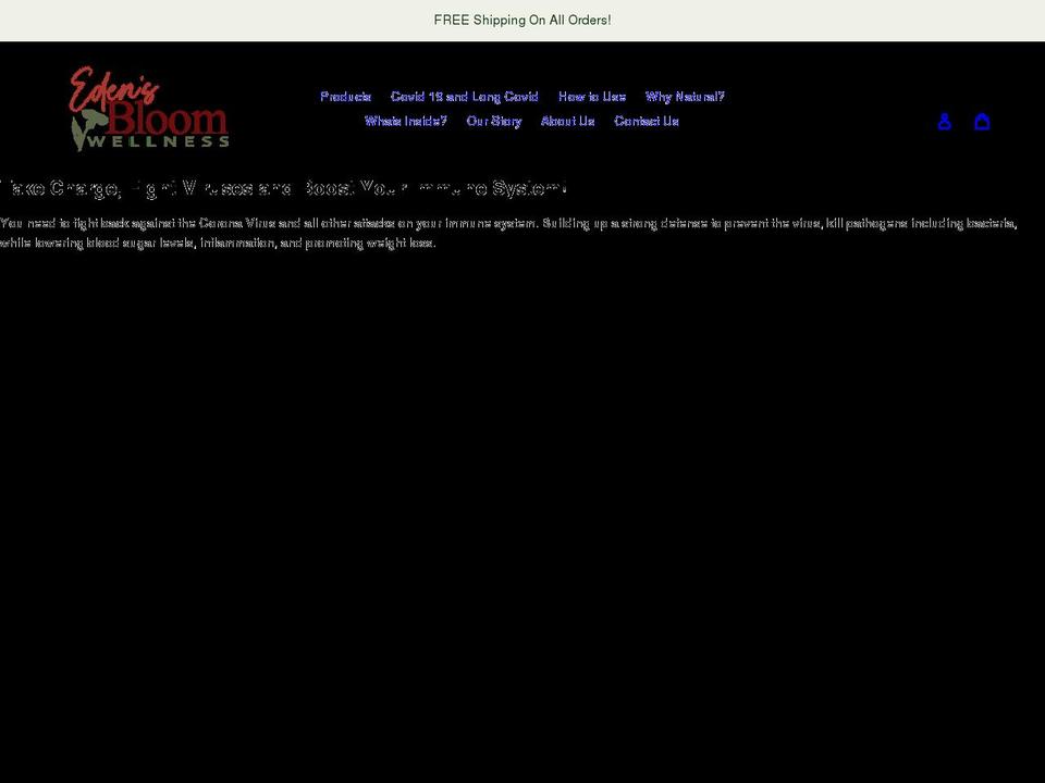 edensbloomwellness.com shopify website screenshot