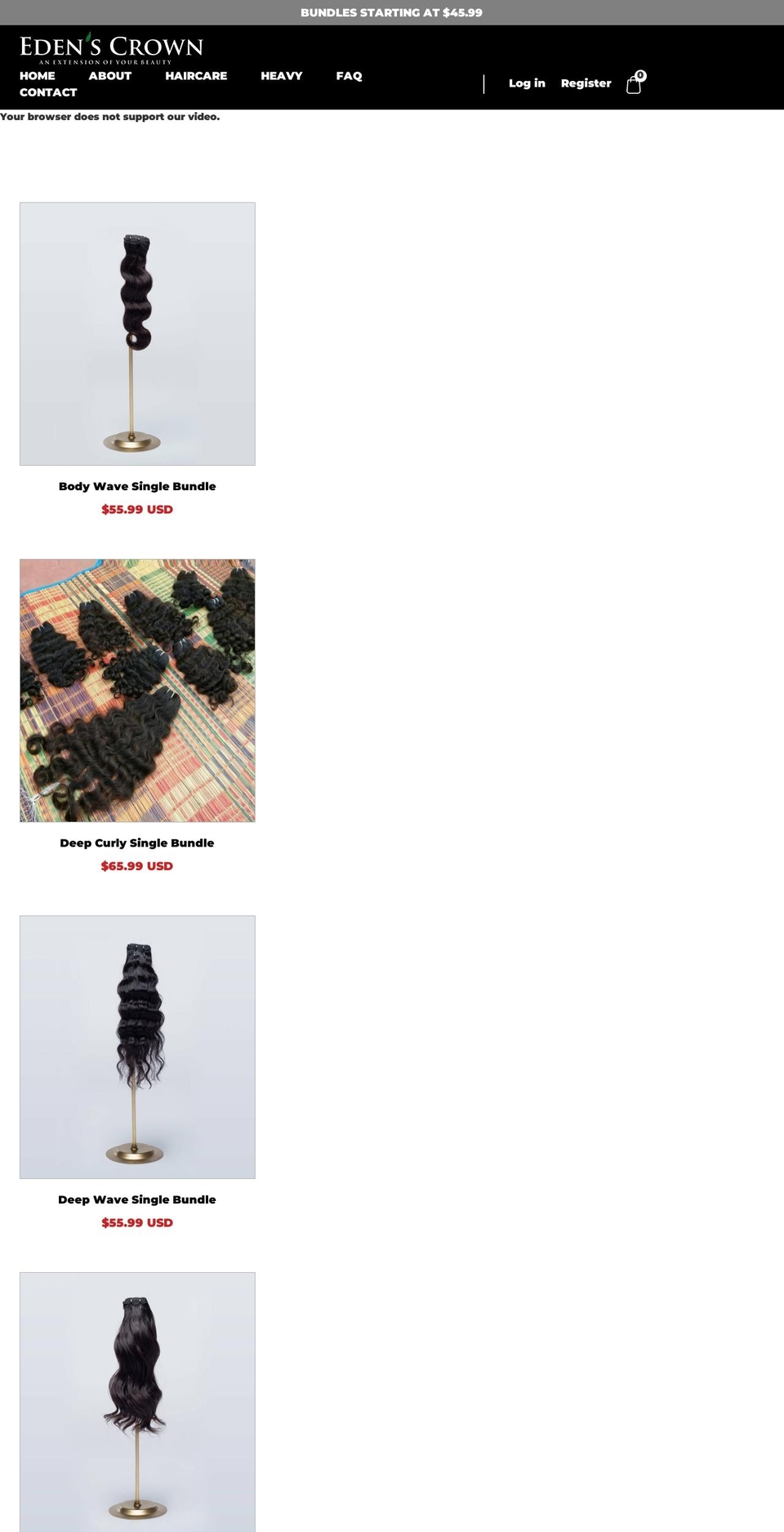 edenscrown.com shopify website screenshot