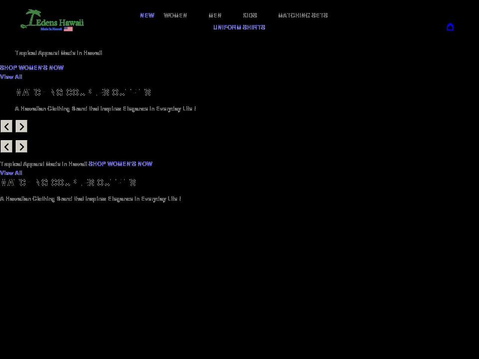 edenshawaii.com shopify website screenshot
