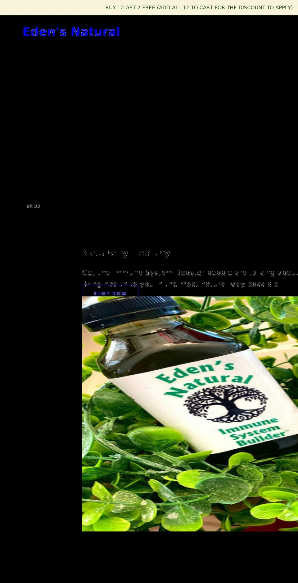 edensnaturalshop.com shopify website screenshot