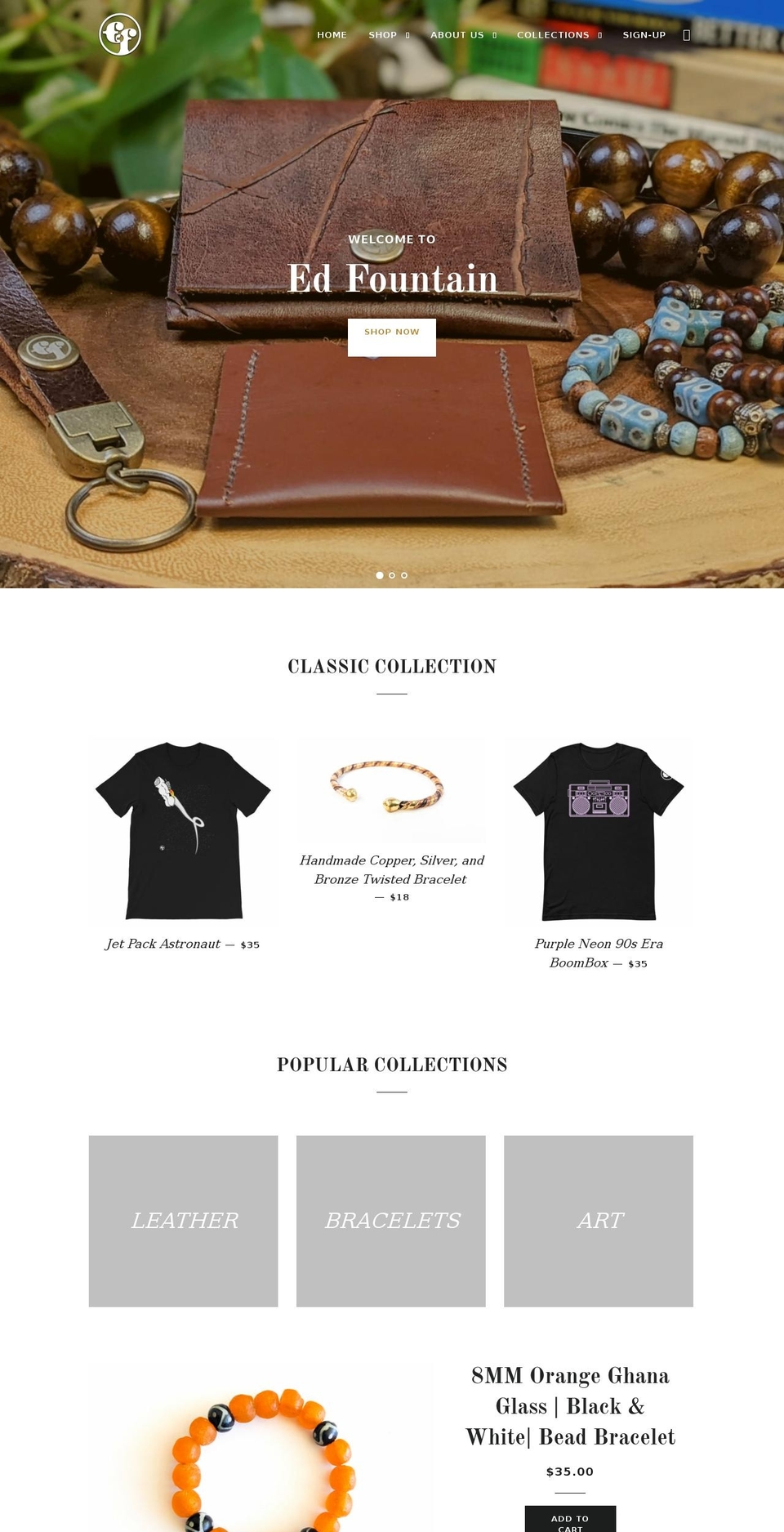 edfountainco.com shopify website screenshot