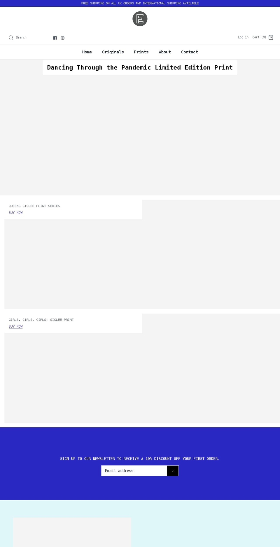 edfrenchartshop.com shopify website screenshot