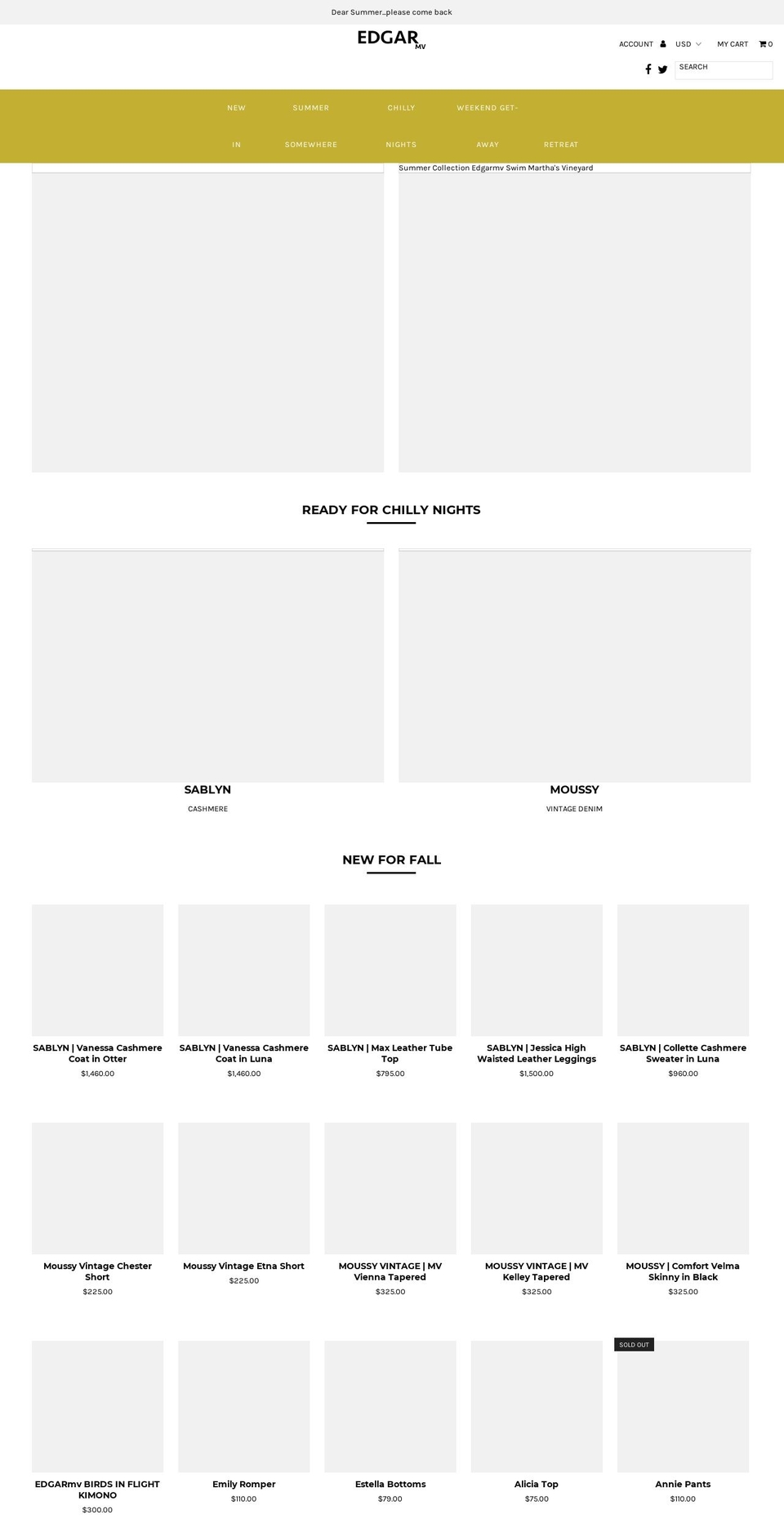 edgarmv.com — Shopify storefront screenshot