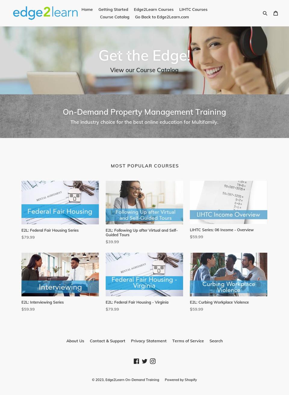 edge2learnondemand.com shopify website screenshot